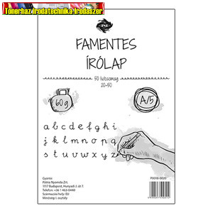 Írólap A5, 20-50 famentes borítékos 50lap/cs PD