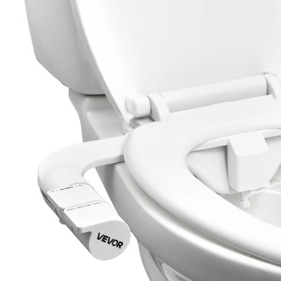 Öntisztító bidé WC-ülőke-tartozék 2 visszahúzható fúvókával, állítható víznyomással, dupla vezérlőgombbal