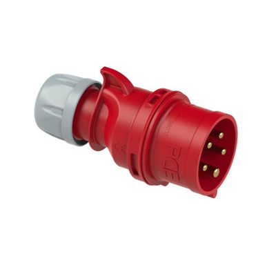 PCE Ipari dugvilla lengő 3P+N+E 16A 400V(50+60Hz) piros IP44 műanyag csavaros 6h-pozíció Shark