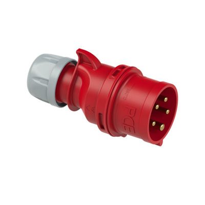 PCE Ipari dugvilla lengő 3P+N+E 32A 400V(50+60Hz) piros IP44 műanyag csavaros 6h-pozíció Shark