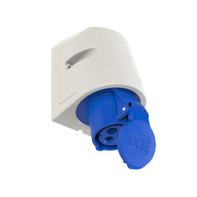 PCE Ipari dugalj falra szerelhető 2P+E 16A 230V(50+60Hz) kék IP44 műanyag 6h-pozíció csavaros