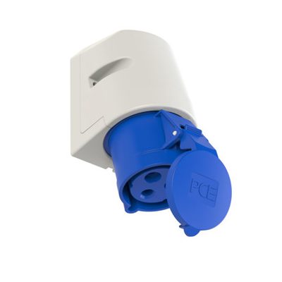 PCE Ipari dugalj falra szerelhető 2P+E 32A 230V(50+60Hz) kék IP44 műanyag 6h-pozíció csavaros