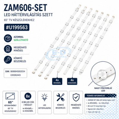 65"-PANEL (4L + 4R) GRUNDIG LED-HÁTTÉRVILÁGÍTÁS SZETT