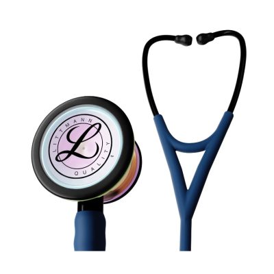 3M™ Littmann® Cardiology IV™ fonendoszkóp 6242C, sötétkék, magasfényű, szivárványos hallgatófej, szatén csőszár