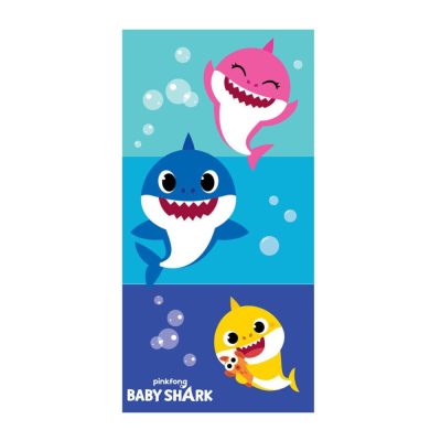 Baby Shark gyerek strandtörölköző 70x140 cm