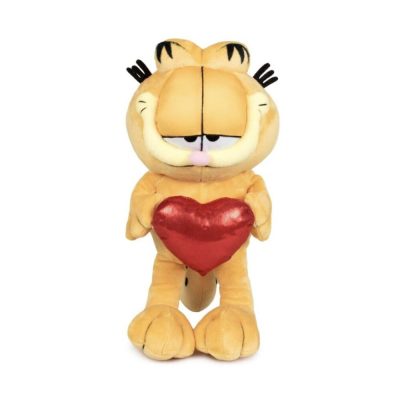 Garfield plüssfigura 38 cm - szívvel 