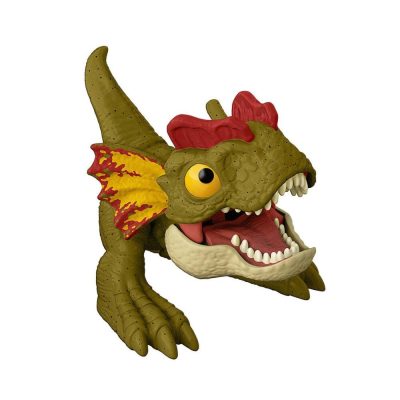 Dilophosaurus figura 7 cm - Jurassic World - nyomd le a fejét és "életre kel"