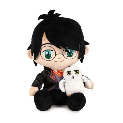Harry Potter plüssfigura kis Hedwiggel 25 cm - ülő