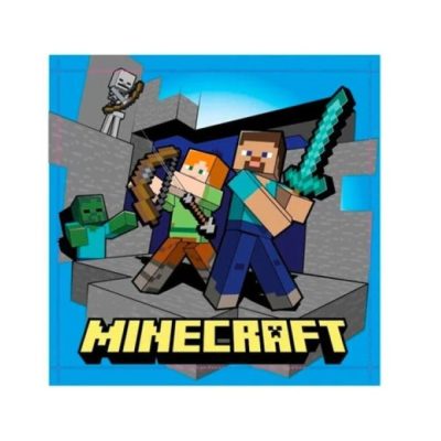 Minecraft Hero kéztörlő törölköző 30x30 cm