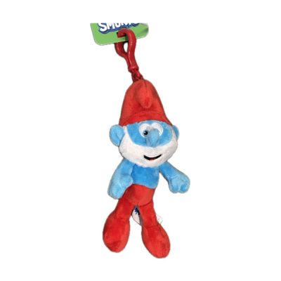 Törpapa plüssfigura 16 cm - Hupikék Törpikék - karabínerrel