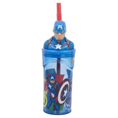 Bosszúállók Captain America Seven Wonders 3D figurás tumbler 360ml
