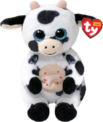 Ty Beanie Bellies plüss figura HERDLY, 15 cm - tehén 