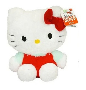 Hello Kitty puha plüssfigura 28 cm - Piros Fluffy kiadás