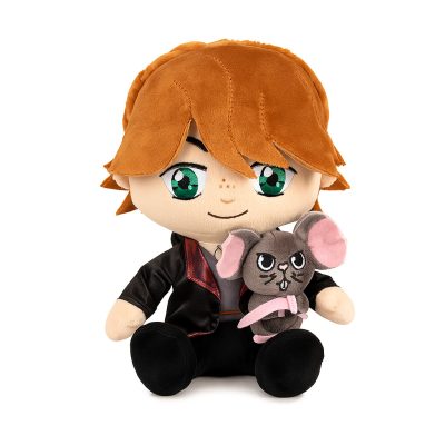 Ron Weasley ülő plüssfigura kisállattal 25 cm