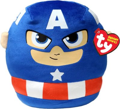 Ty Squishy Beanies párna alakú plüss figura Marvel CAPTAIN AMERICA, 30 cm
