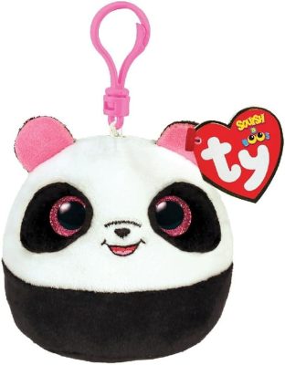 Ty Squishy Beanies plüss figura BAMBOO, Clip 8,5 cm - panda 