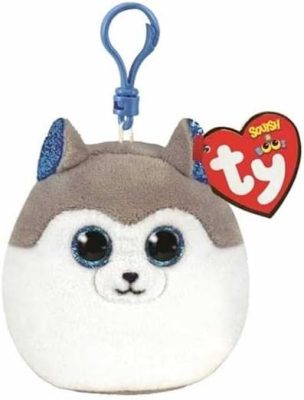 Ty Squishy Beanies plüss figura SLUSH, Clip 8,5 cm - husky 