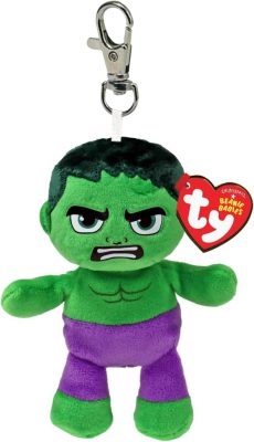 Beanie Babies plüss figura Marvel HULK, Clip 8,5 cm 
