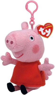 Beanie Babies plüss figura PEPPA MALAC, Clip 8,5 cm - Peppa 