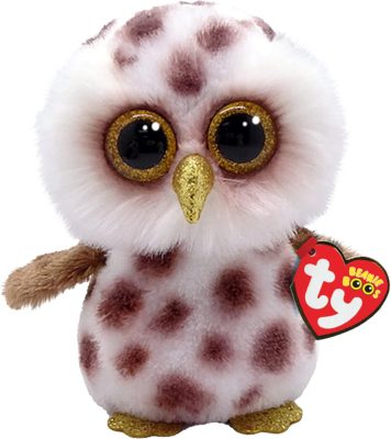 BOOS plüss figura WHOOLIE, 15 cm - fehér/barna bagoly 