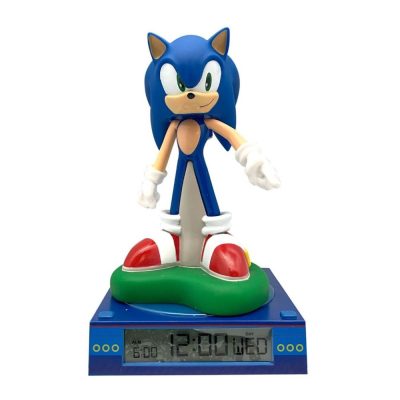 Sonic figurás éjjeli lámpa és ébresztőóra - kettő az egyben