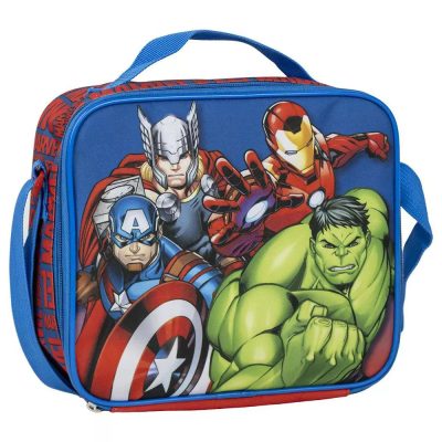 Avengers hőszigetelt uzsonnás táska 22 × 21 × 8 cm kék színben