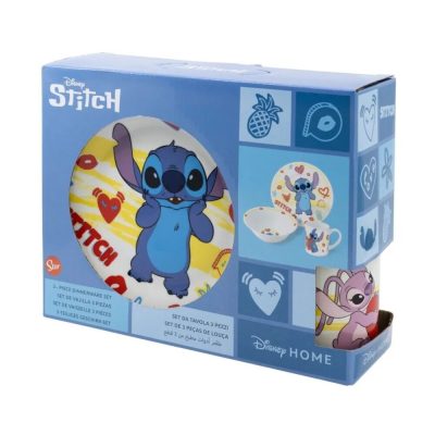 Disney Lilo és Stitch, A csillagkutya Heart porcelán étkészlet Díszdobozban