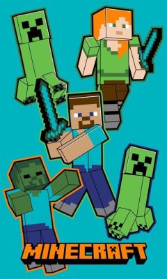 Minecraft Crawler kéztörlő, arctörlő, törölköző 30x50cm