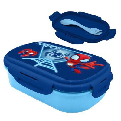 Pókember Blue Web szendvicsdoboz + evőeszköz szett