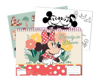 Disney Minnie Nomadic Spirit A/4 spirál vázlatfüzet 40 lapos matricával