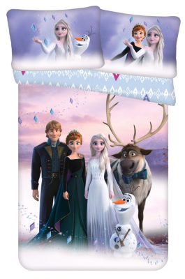 Disney Jégvarázs Winter Wonderland gyerek, ovis ágyneműhuzat 100×135 cm, 40×60 cm