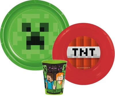 Minecraft TNT étkészlet, műanyag szett