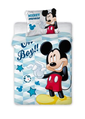 Disney Mickey Oh Boy gyerek, ovis ágyneműhuzat 100×135 cm, 40×60 cm