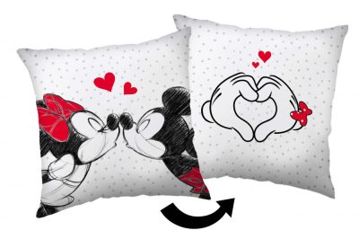 Disney Minnie, Mickey Love párna, díszpárna 40x40 cm