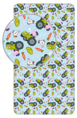 Peppa malac George's Tractor gumis lepedő 90x200 cm