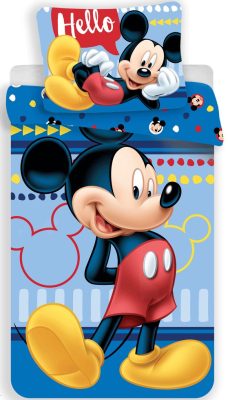Disney Mickey Hello ágyneműhuzat 140×200cm, 70×90 cm