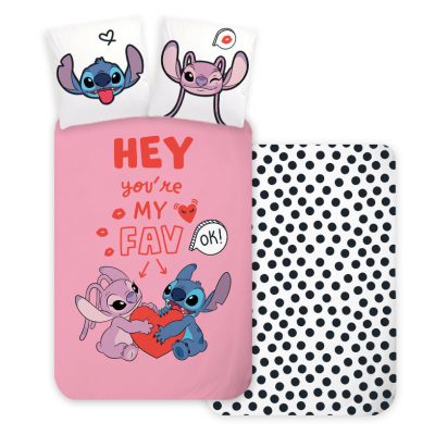 Disney Lilo és Stitch, A csillagkutya Hey gyerek, ovis ágyneműhuzat 100×135 cm, 40×60 cm