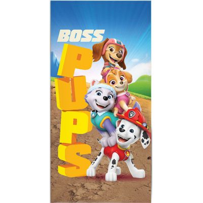 Mancs Őrjárat Boss Pups fürdőlepedő, strand törölköző 70x140cm