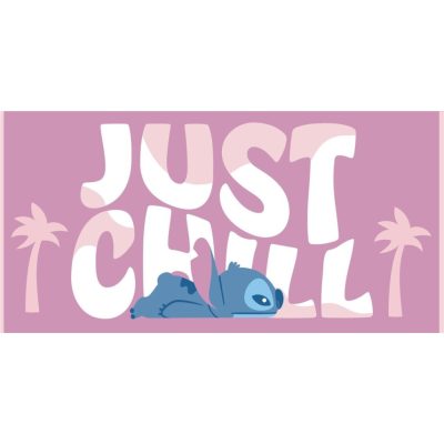 Disney Lilo és Stitch, A csillagkutya Just Chill fürdőlepedő, strand törölköző 70x140cm (Fast Dry)
