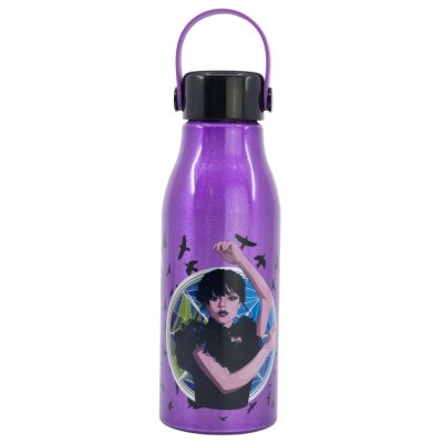 Wednesday Nevermore Flexi alumínium kulacs csavaros kupakkal, akasztóval 760 ml