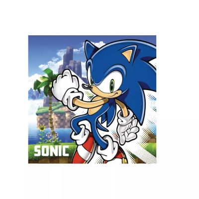 Sonic a sündisznó Island kéztörlő, arctörlő, törölköző 30x30cm