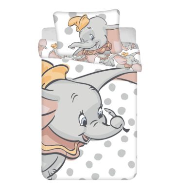 Disney Dumbo Dots gyerek, ovis ágyneműhuzat 100×135cm, 40×60 cm