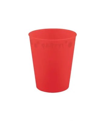 Piros Bright red micro prémium műanyag pohár 250 ml