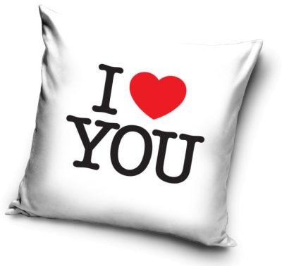 I love you White párnahuzat 40x40 cm