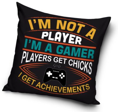 Gamer Achievements párnahuzat 40x40 cm