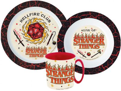Stranger Things Upside Down étkészlet, micro műanyag szett bögrével 350 ml