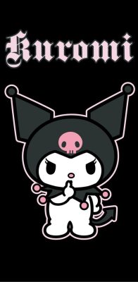 Hello Kitty Kuromi Black fürdőlepedő, strand törölköző 70x140cm