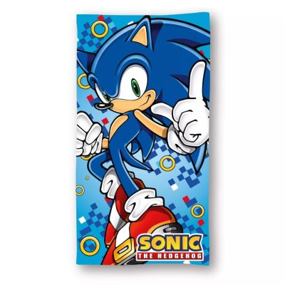 Sonic a sündisznó Rush fürdőlepedő, strand törölköző 70x140cm (Fast Dry)