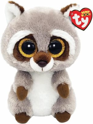 TY BOOS plüss figura OAKIE, 15 cm - szürke mosómedve