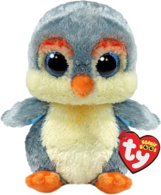BOOS plüss figura FISHER, 15 cm - szürke pingvin 